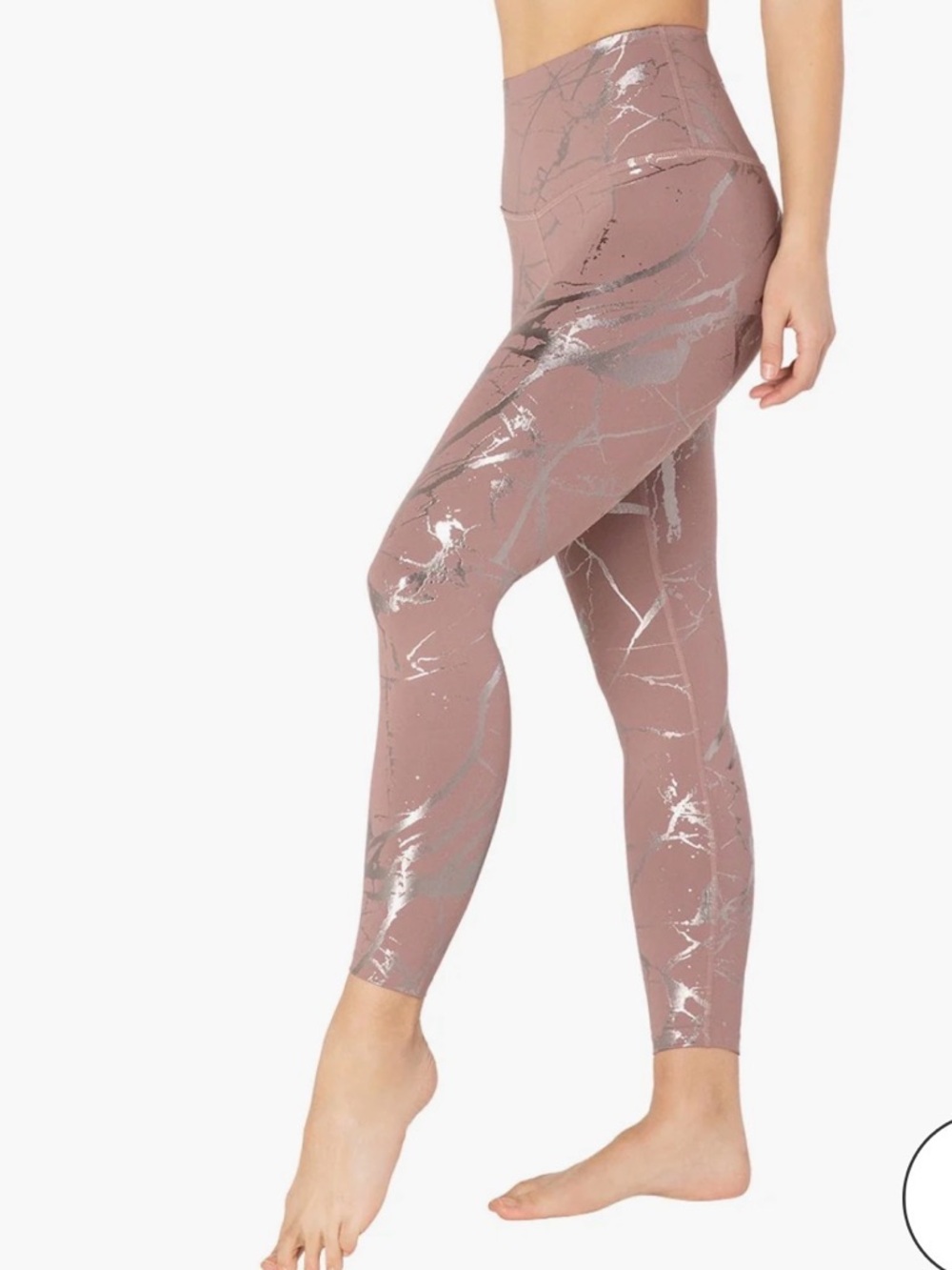 CALIA by Carrie Underwood Mauve Pink Marble Foil Leggings